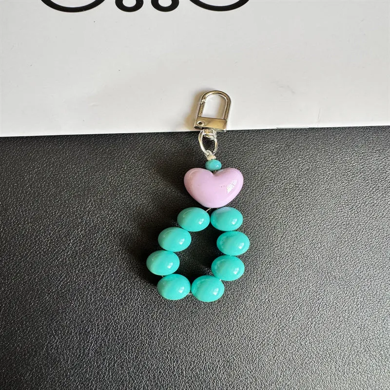 Charming Heart-Shaped Beaded Keychain Stornfield
