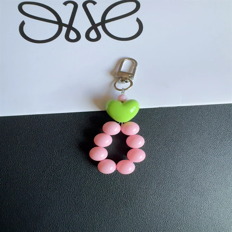 Charming Heart-Shaped Beaded Keychain Stornfield