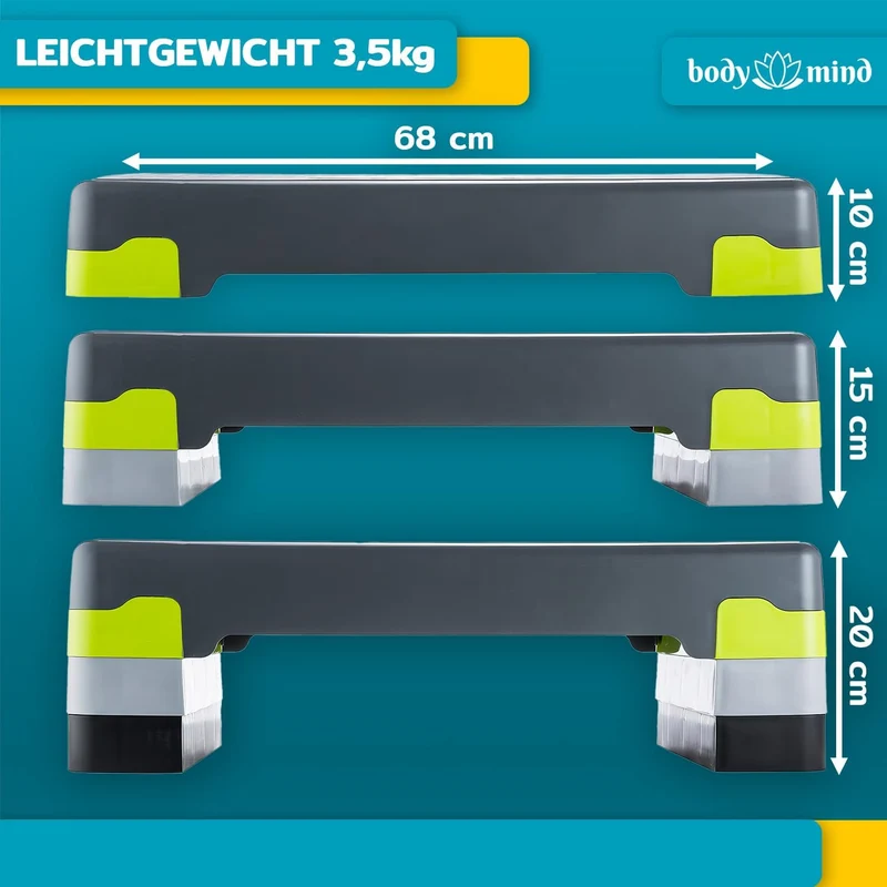 body & mind Aerobic Stepper – höhenverstellbar in 3 Ausführungen