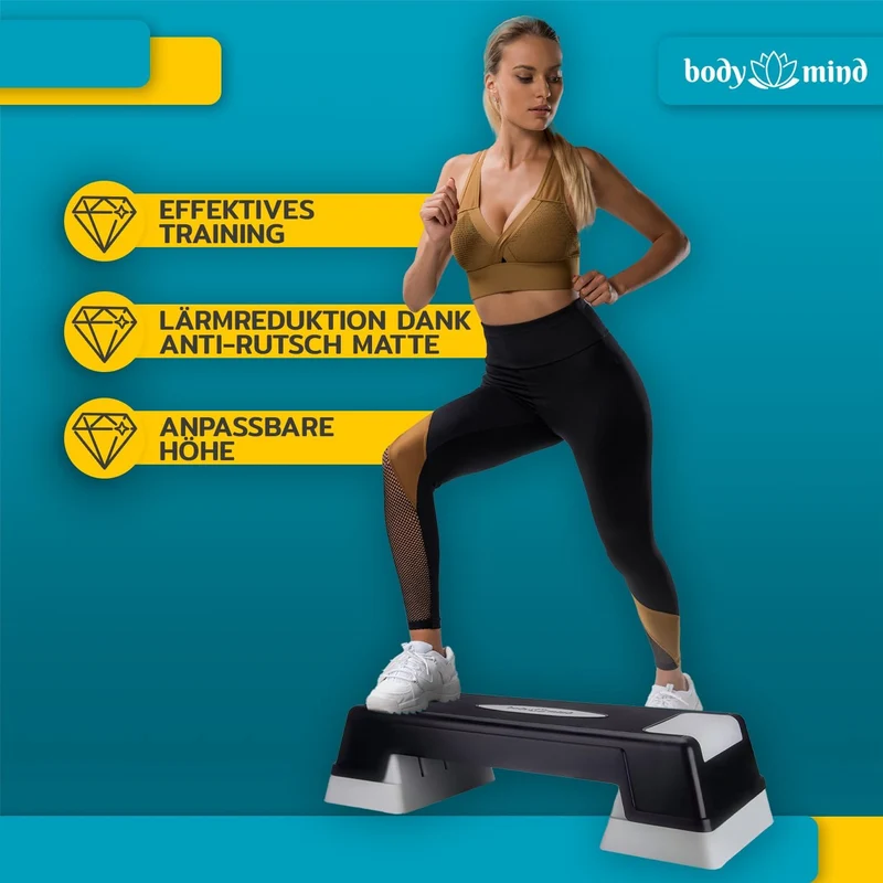 body & mind Aerobic Stepper – höhenverstellbar in 3 Ausführungen