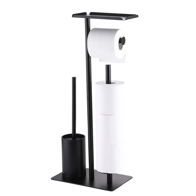Rostfreie WC-Garnitur mit Toilettenpapierhalter