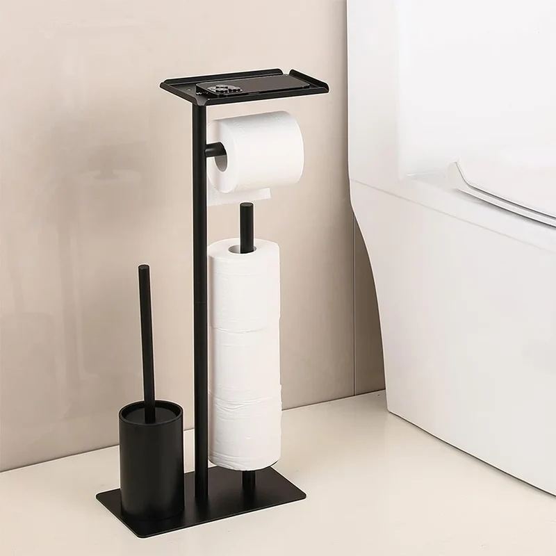 Rostfreie WC-Garnitur mit Toilettenpapierhalter