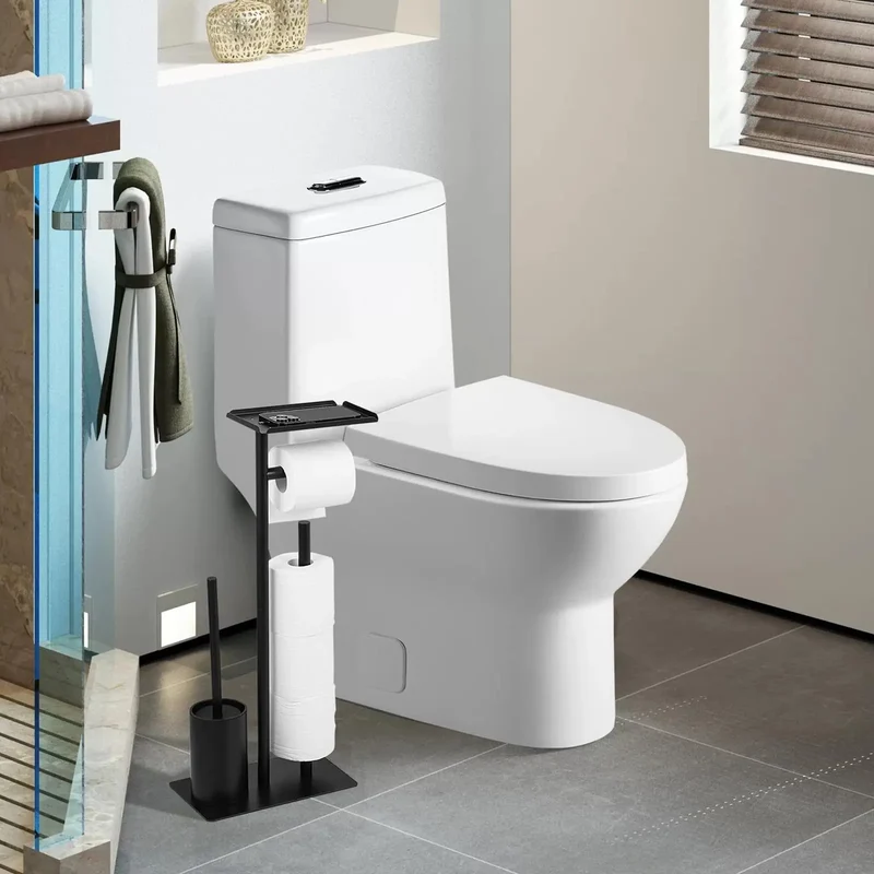 Rostfreie WC-Garnitur mit Toilettenpapierhalter