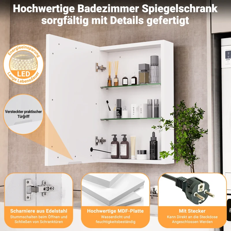 Rostfreier Spiegelschrank für Badezimmer