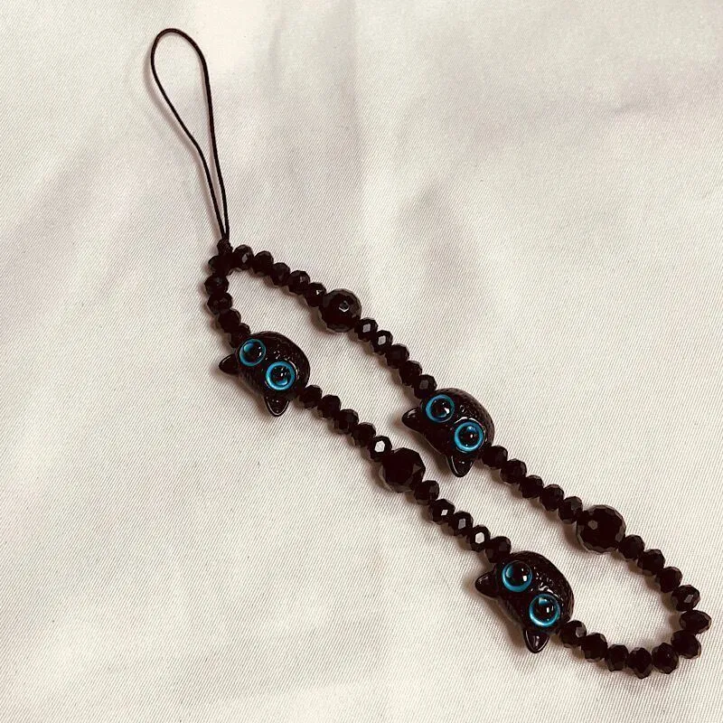Charming Cat-Themed Beaded Eyewear Holder Stornfield