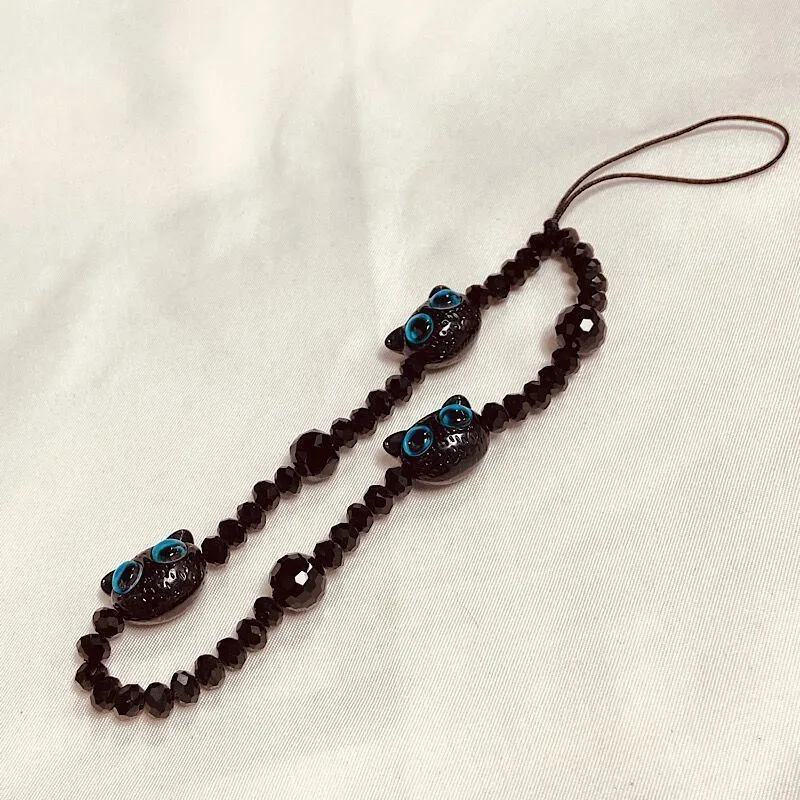 Charming Cat-Themed Beaded Eyewear Holder Stornfield