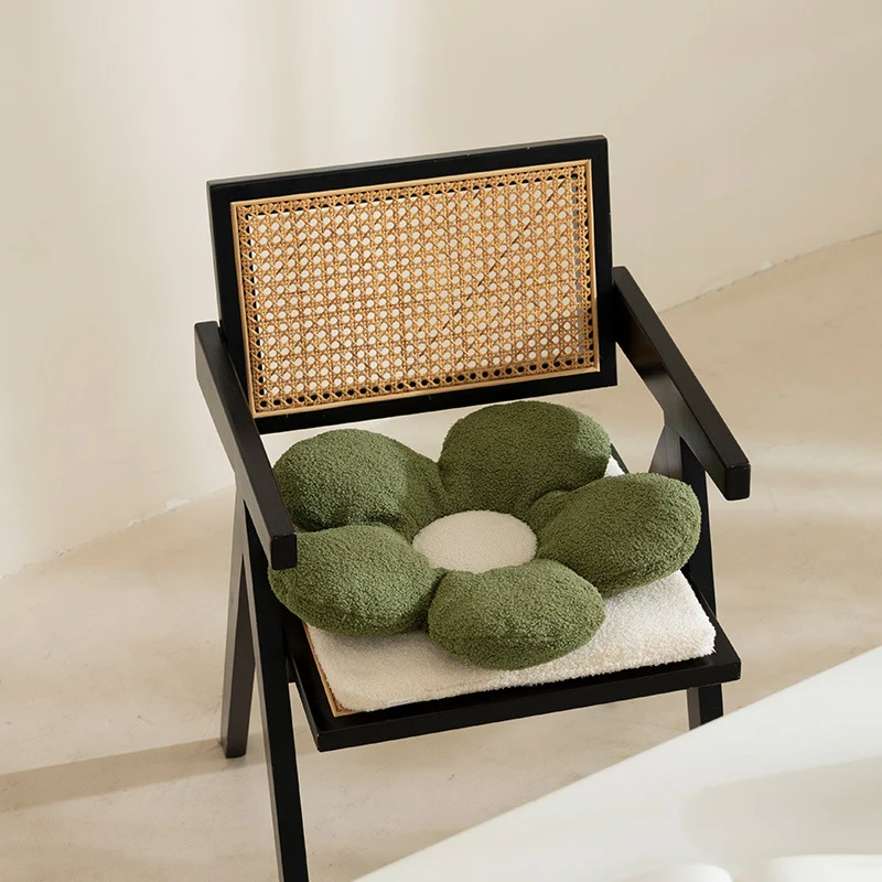 Gepolstertes Blumen-Sitzkissen mit Teddyplüsch und ergonomischen Polstern Karnz
