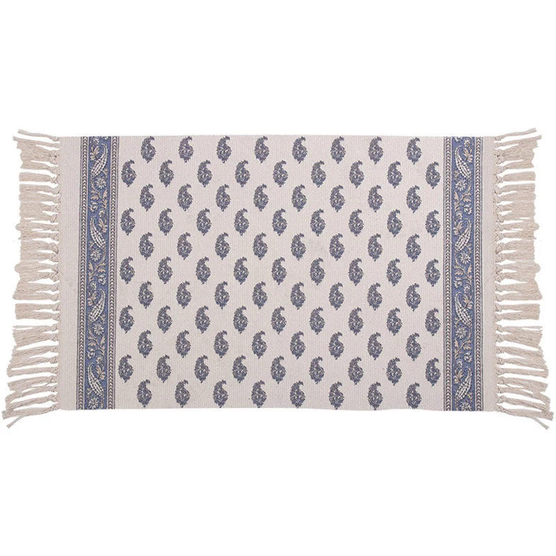 Dekorativer Läufer für Esstisch und Konsole im Boho‑Mandala‑Design mit Fransen Karnz
