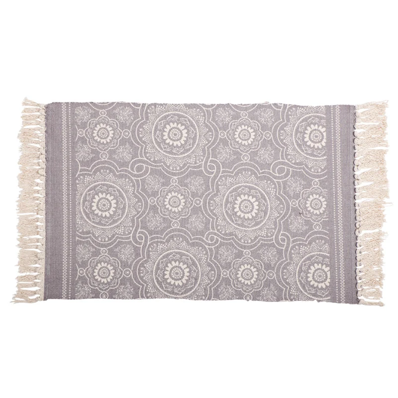 Dekorativer Läufer für Esstisch und Konsole im Boho‑Mandala‑Design mit Fransen Karnz