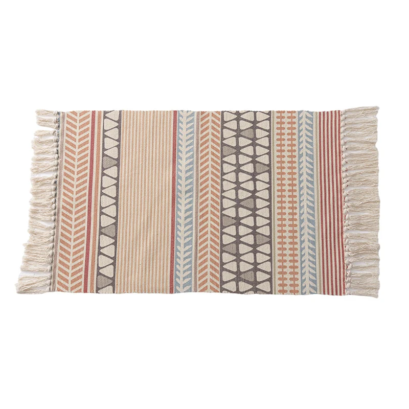 Dekorativer Läufer für Esstisch und Konsole im Boho‑Mandala‑Design mit Fransen Karnz