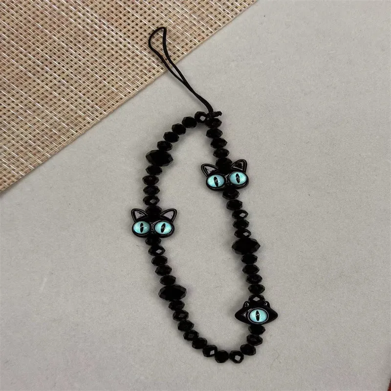 Cat-Themed Beaded Eyewear Holder Stornfield