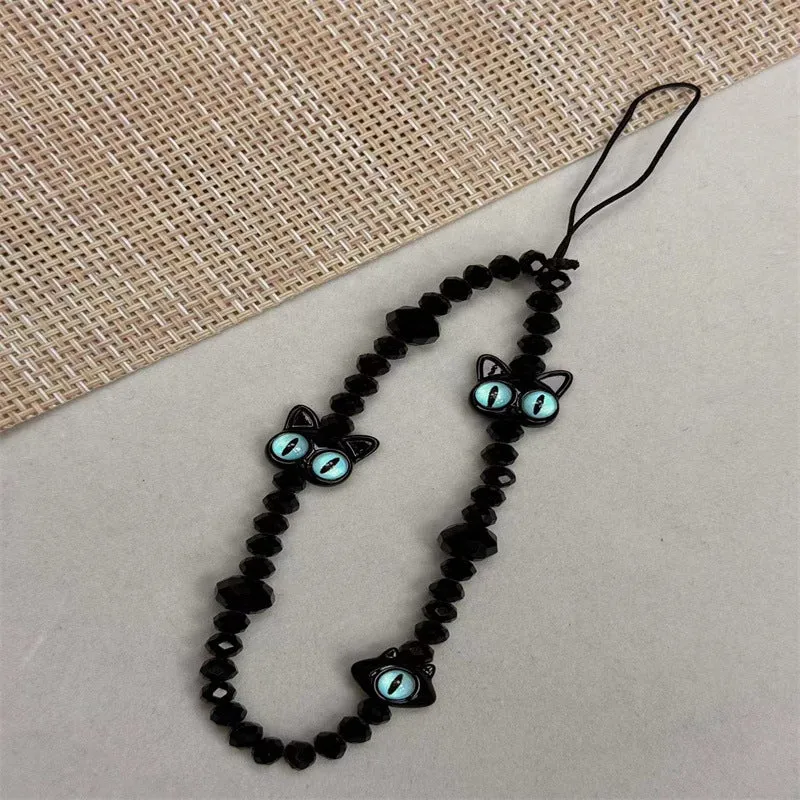 Cat-Themed Beaded Eyewear Holder Stornfield