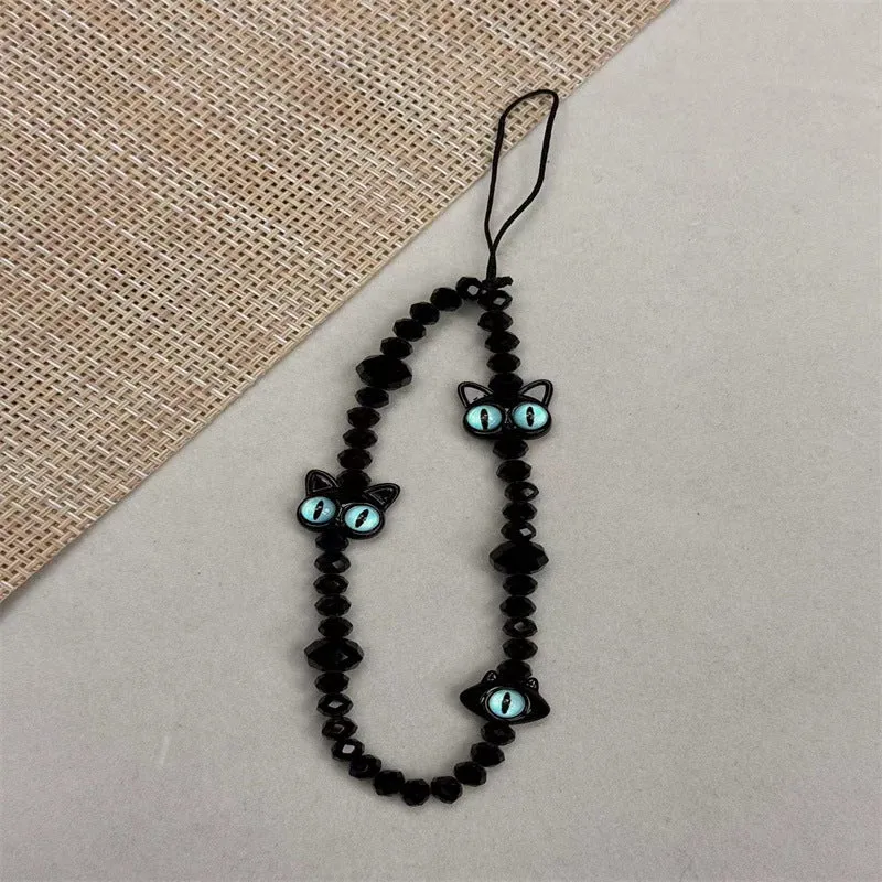 Cat-Themed Beaded Eyewear Holder Stornfield