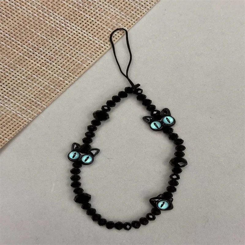 Cat-Themed Beaded Eyewear Holder Stornfield