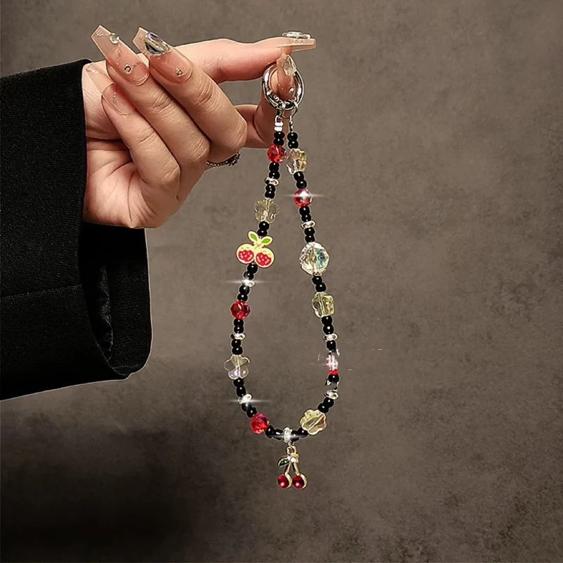 Berry-Themed Beaded Phone Charm Stornfield