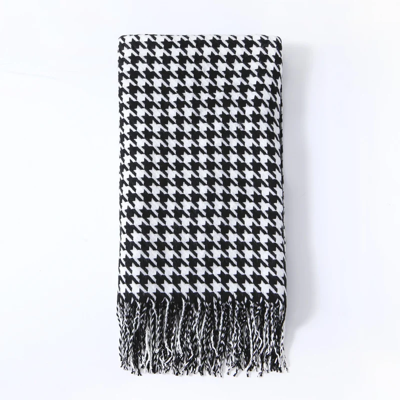 Stylischer Hahnentritt-Muster-Schal
