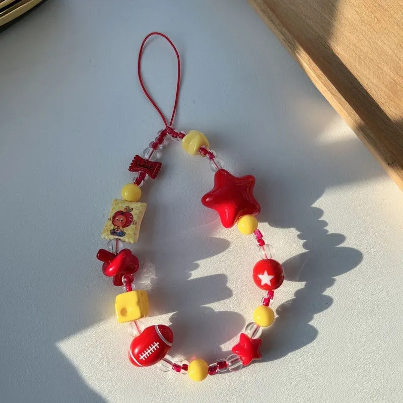Bunte thematische Perlen-Charm-Lanyard Karnz