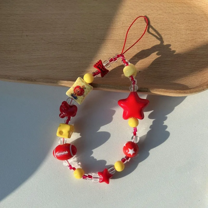 Bunte thematische Perlen-Charm-Lanyard Karnz