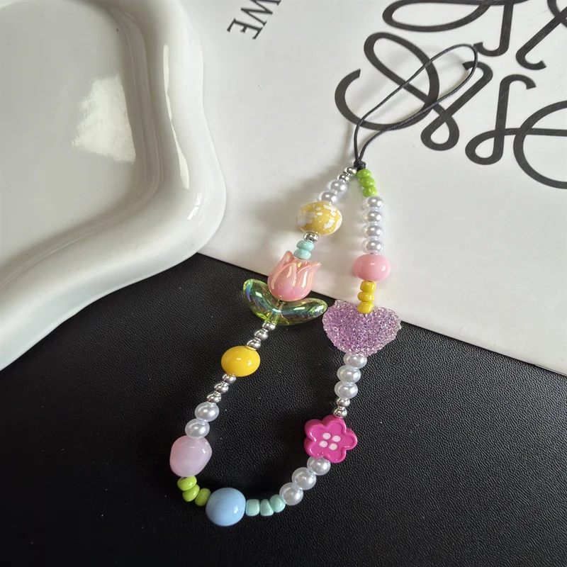 Farbige Charm Perlen Halskette Karnz