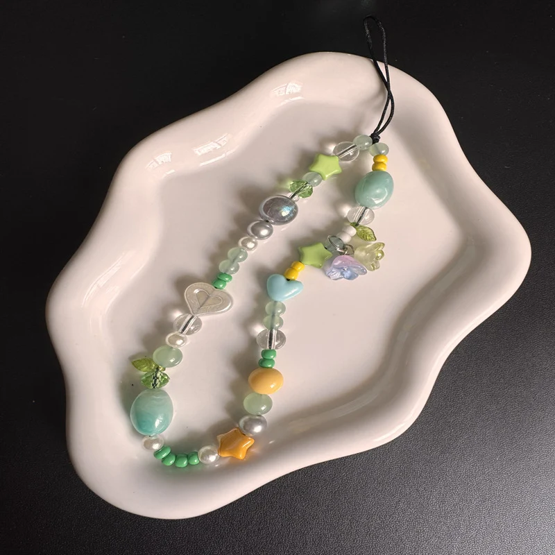Farbige Charm Perlen Halskette Karnz