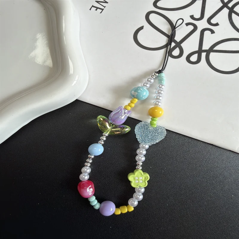 Farbige Charm Perlen Halskette Karnz