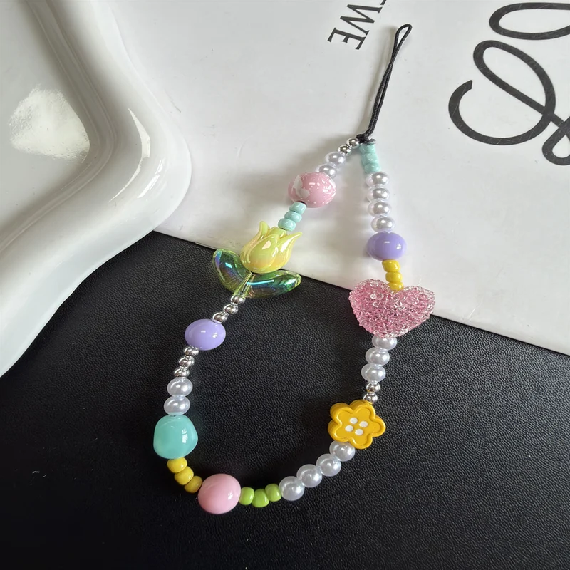 Farbige Charm Perlen Halskette Karnz
