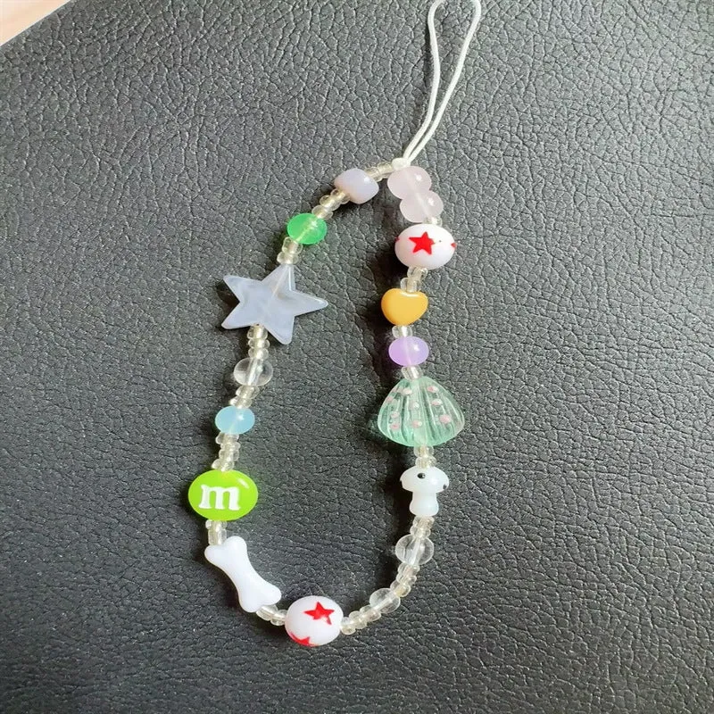 Farbige Charm Perlen Halskette Karnz