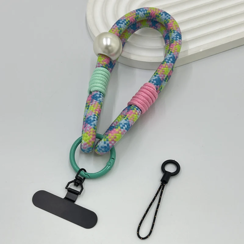 Farbenfrohes geflochtenes Handy-Lanyard-Halter Karnz