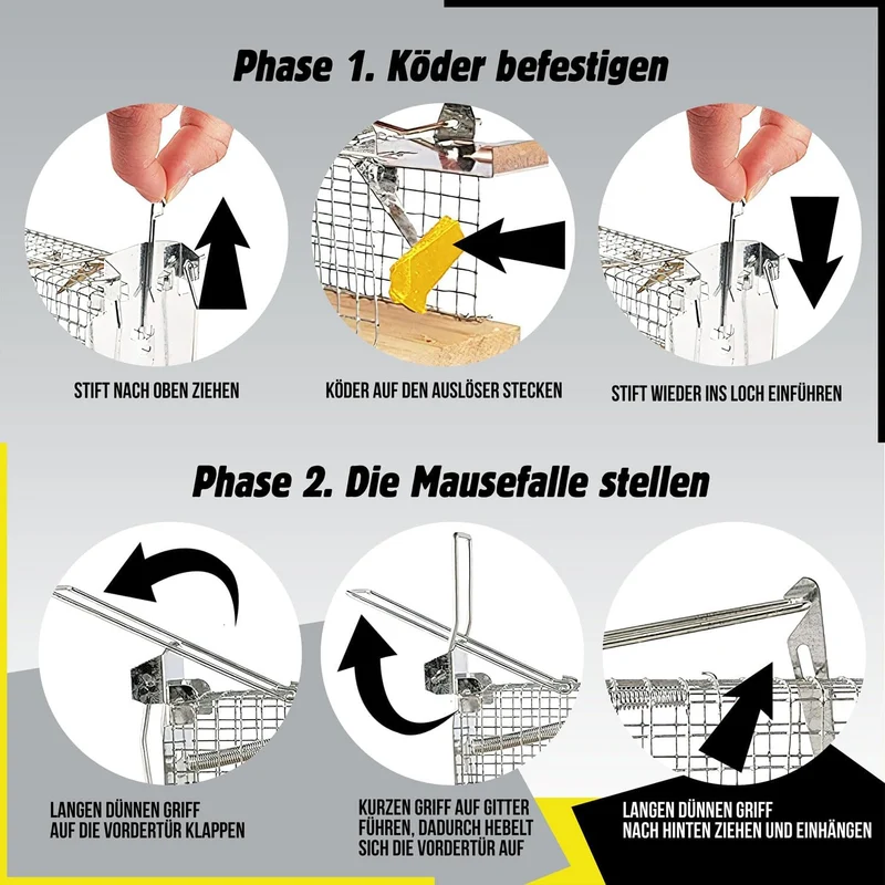 Tierfreundliche Mausefalle 4er Set – Humane Lebendfalle