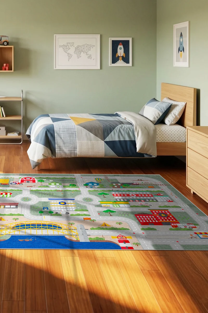 Spielteppich Straßen Bunt