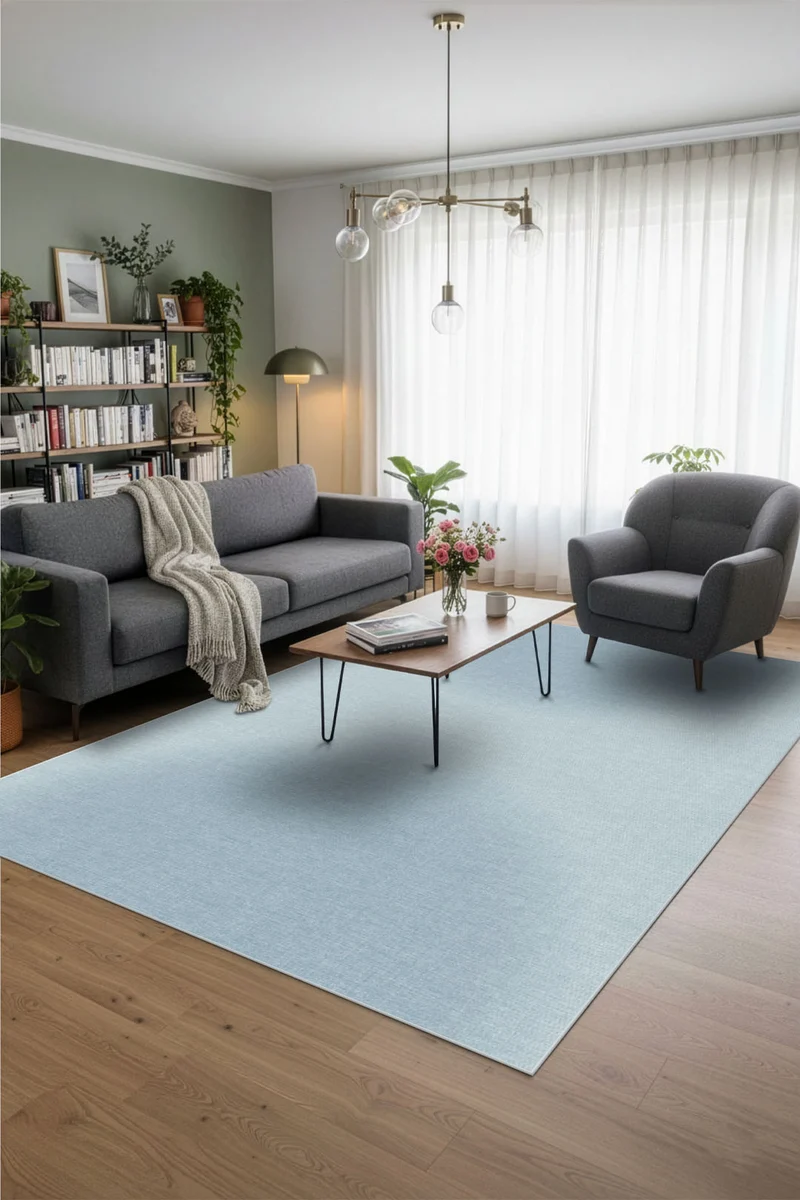 Ombra Himmelblau Teppich