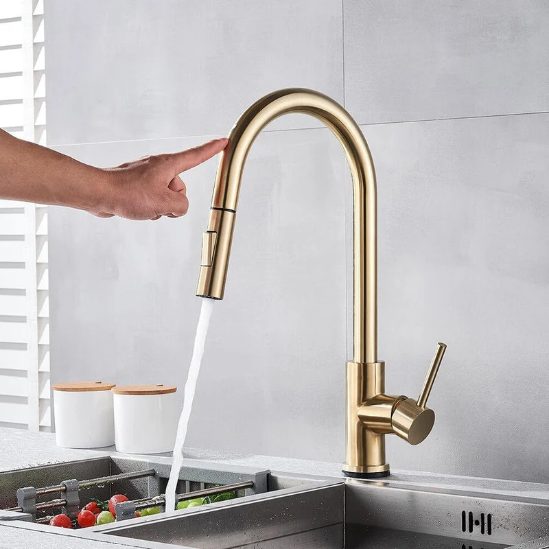 Küchenarmatur ausziehbar – Berührungsloser Wasserhahn mit Sensor für die Küche
