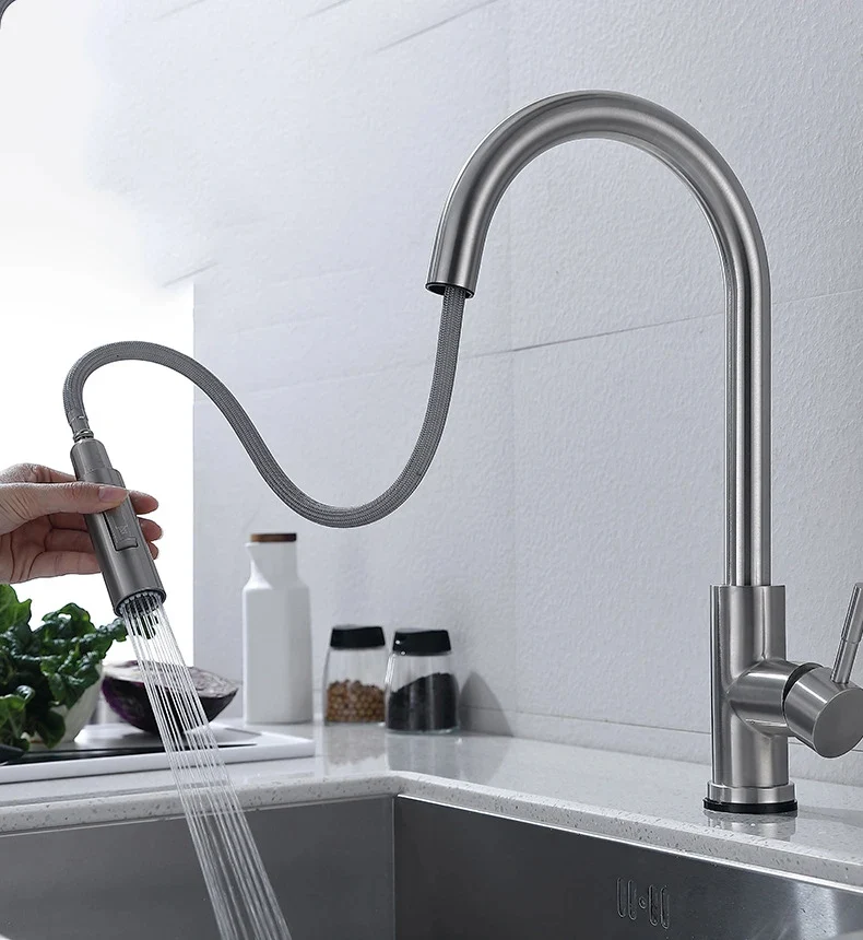 Küchenarmatur ausziehbar – Berührungsloser Wasserhahn mit Sensor für die Küche