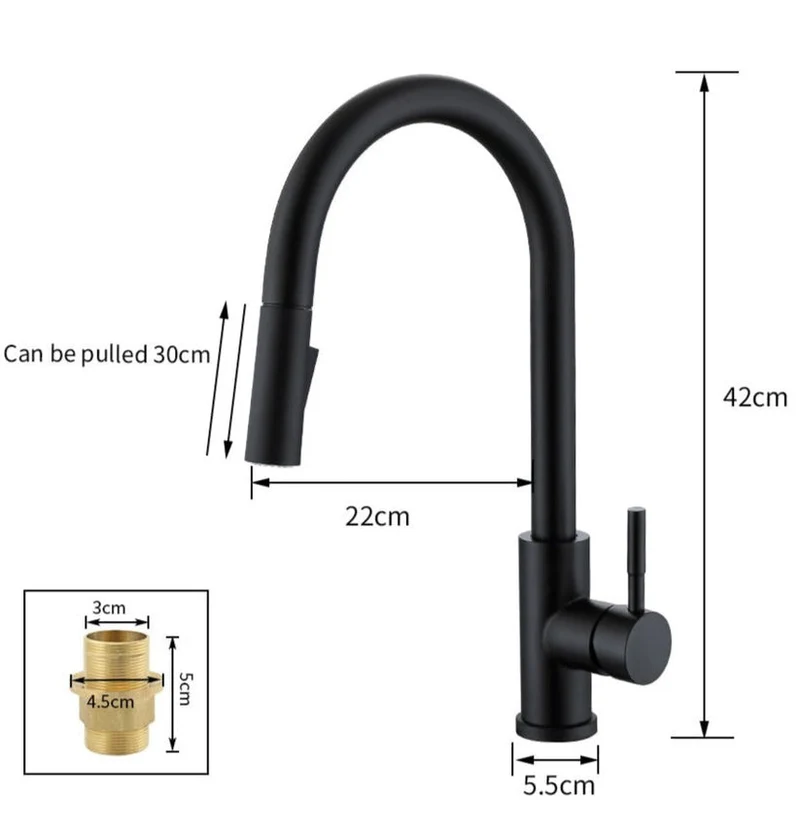 Küchenarmatur ausziehbar – Berührungsloser Wasserhahn mit Sensor für die Küche