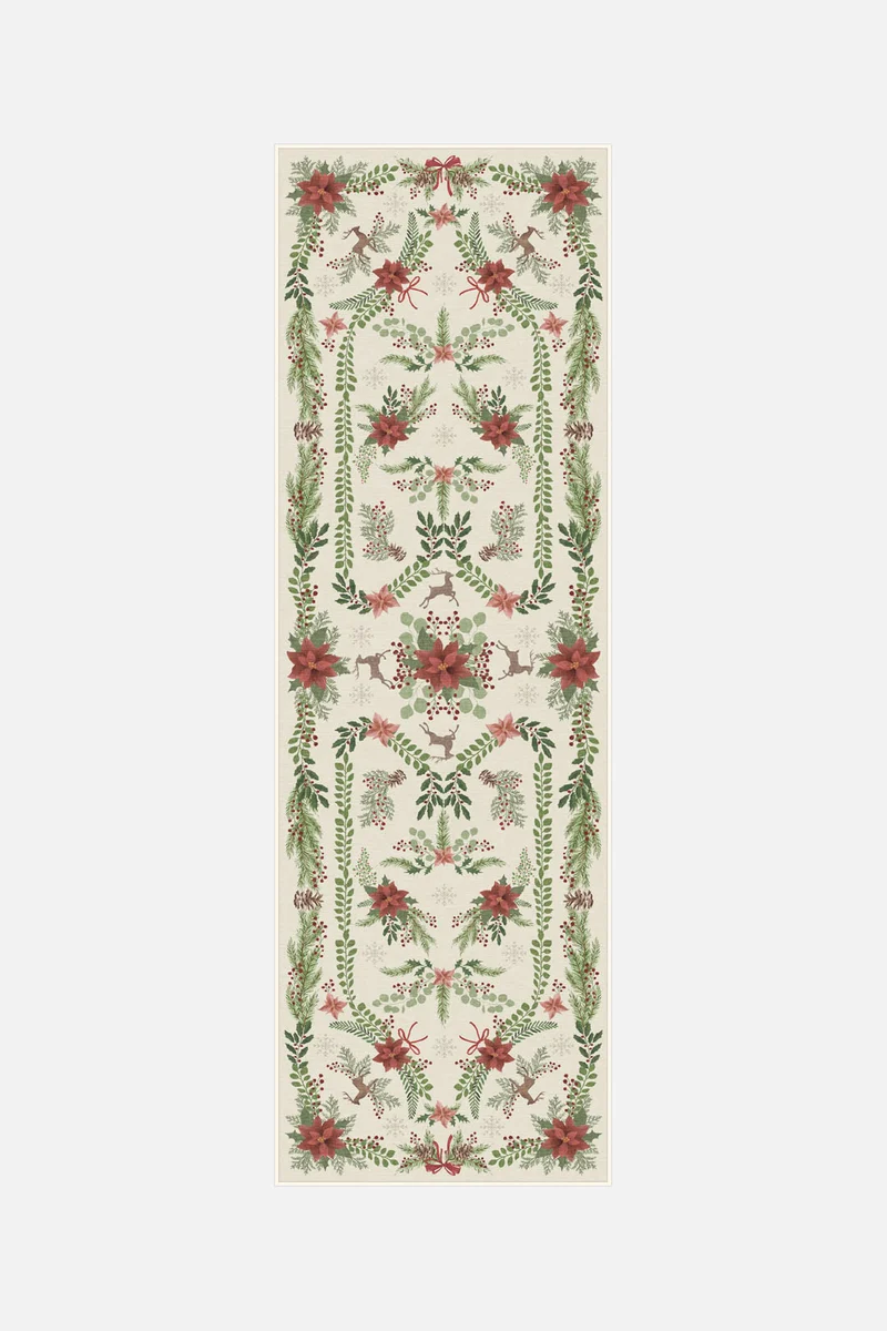 Weihnachtsstern Creme Teppich