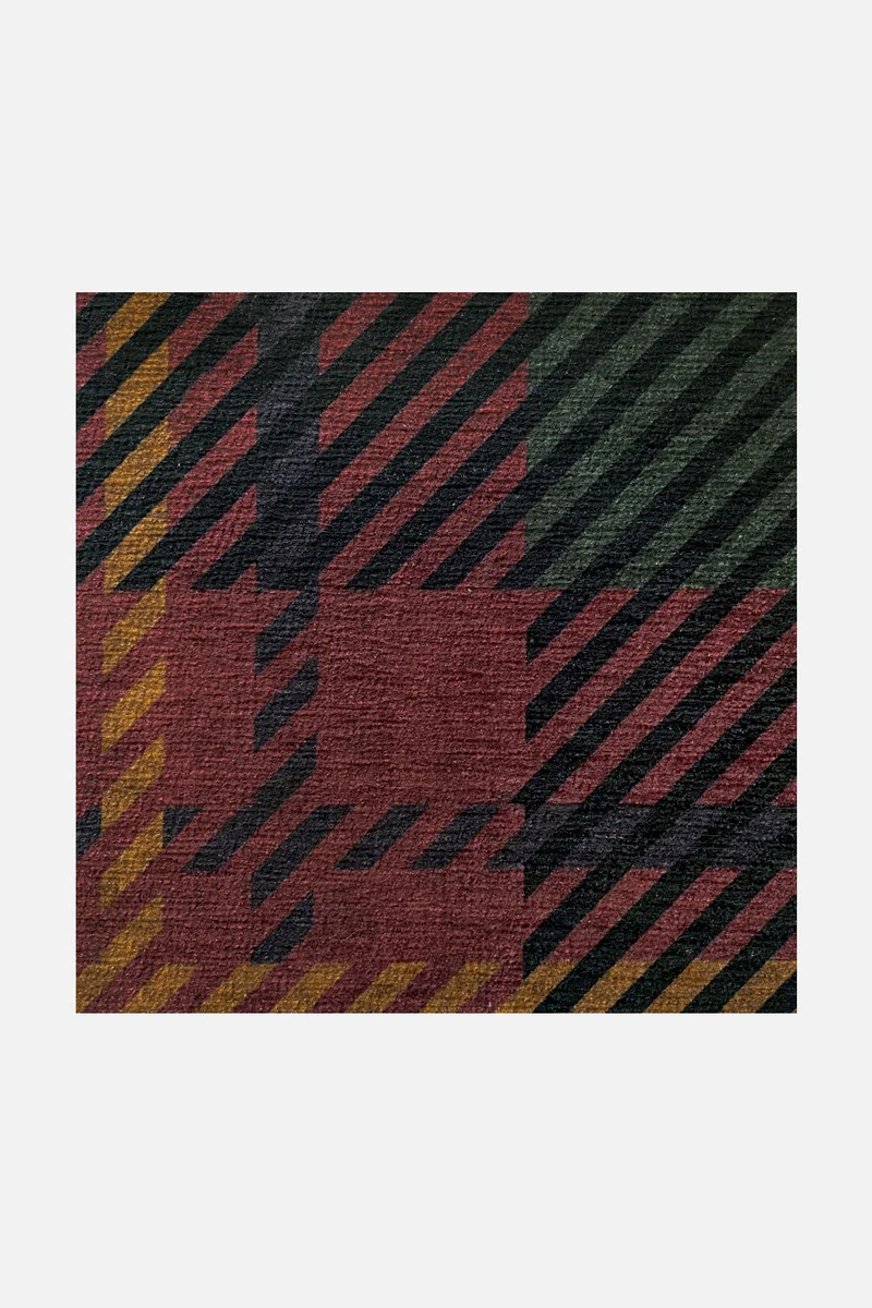 Tartanmuster Kaminrot Teppich