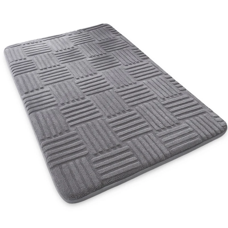 Extra Dicke Rutschfeste Badematte mit Gestreiftem Design - Weich und Hoch Absorbierend für das Badezimmer