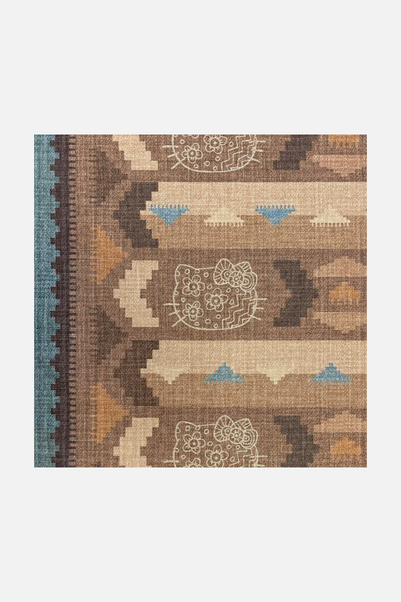 Hello Kitty Kilim Terrakotta Teppich