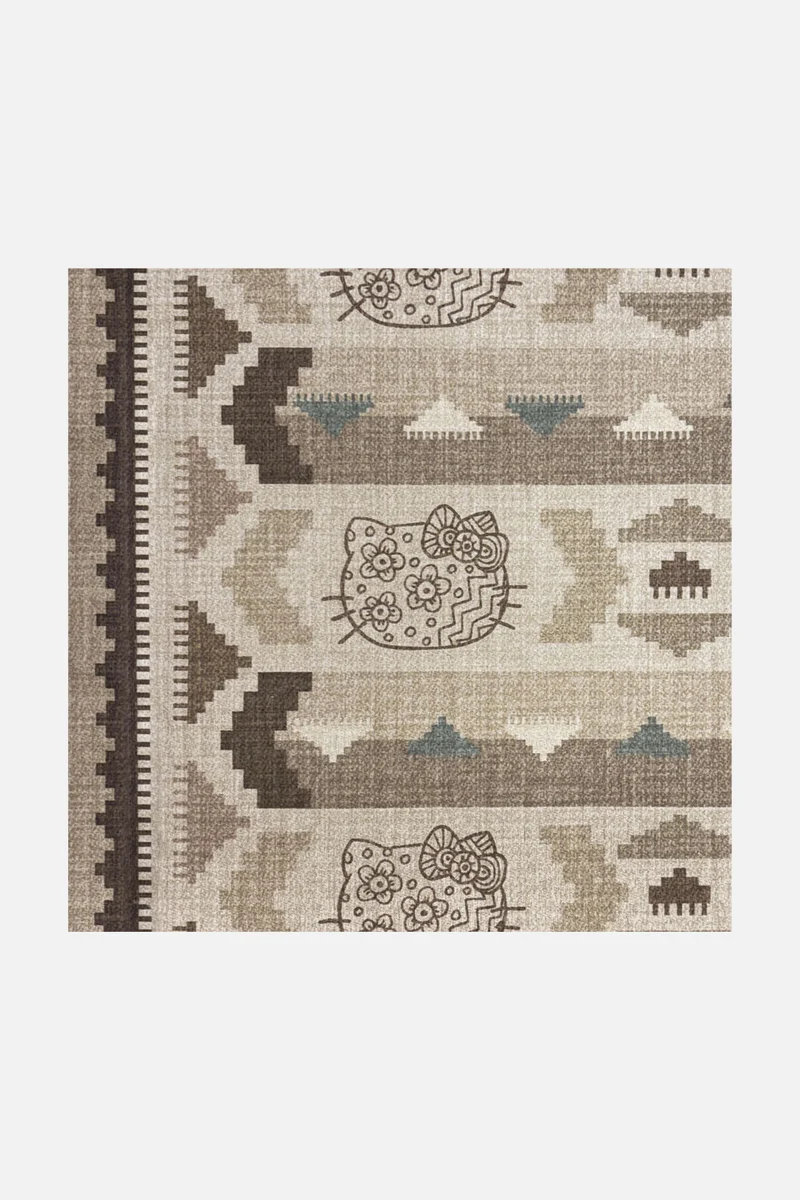 Hello Kitty Kilim Mokka Teppich