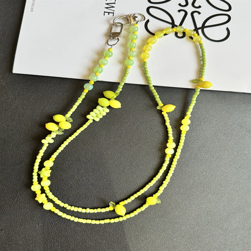 Perlen Lemon Charme Halskette Karnz