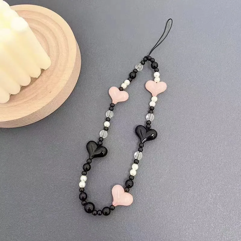 Perlenherz Charm Brillenband Karnz