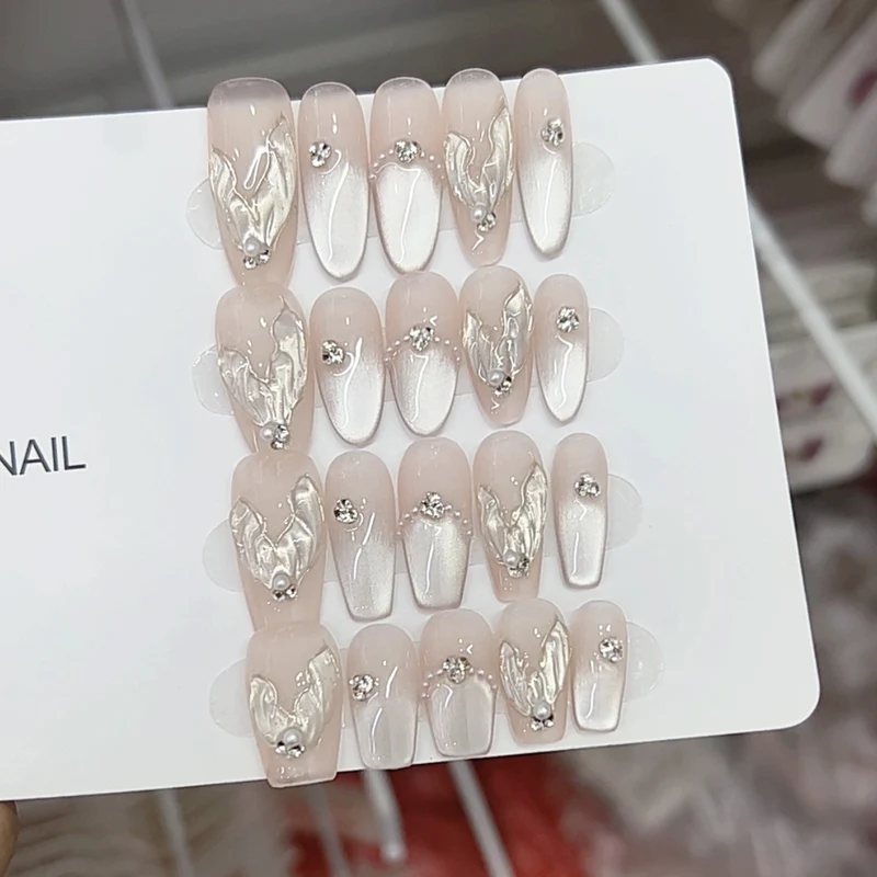 Elegant Textured Press-On Nail Set Stornfield