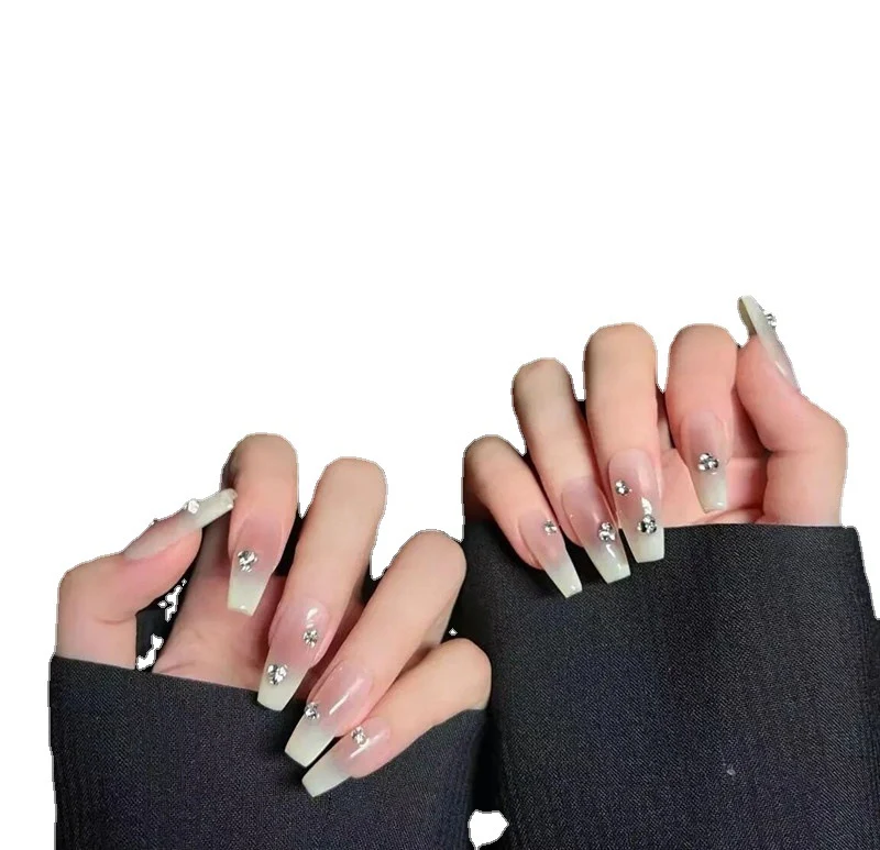 Elegant Rhinestone-Embellished Press-On Nails Stornfield