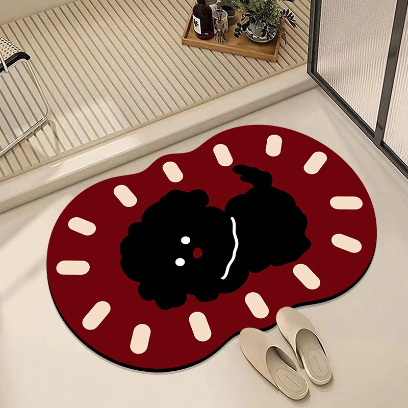 Verspielte katzenmotivierte Badematte