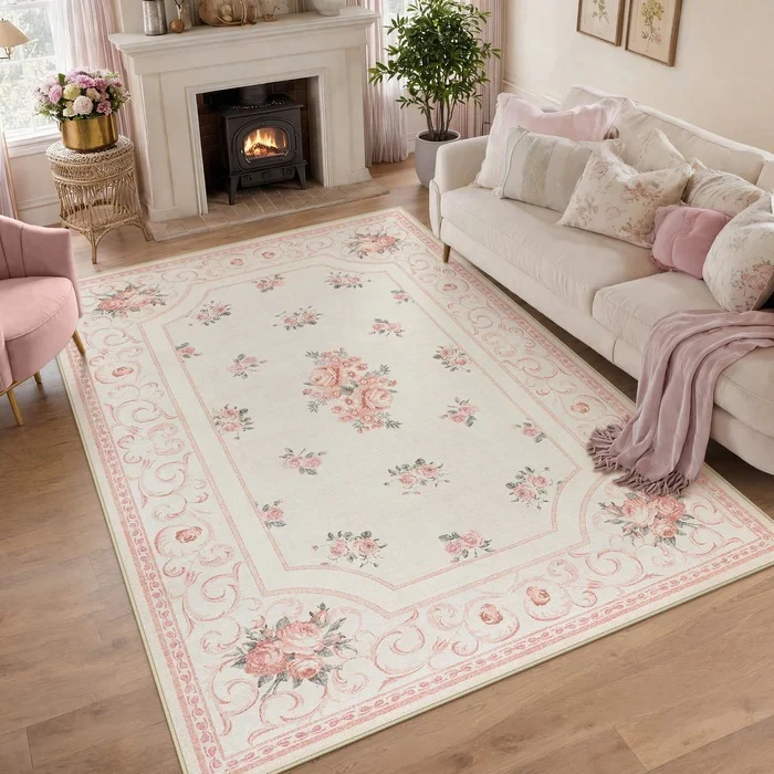 Floraler Vintage-Teppich