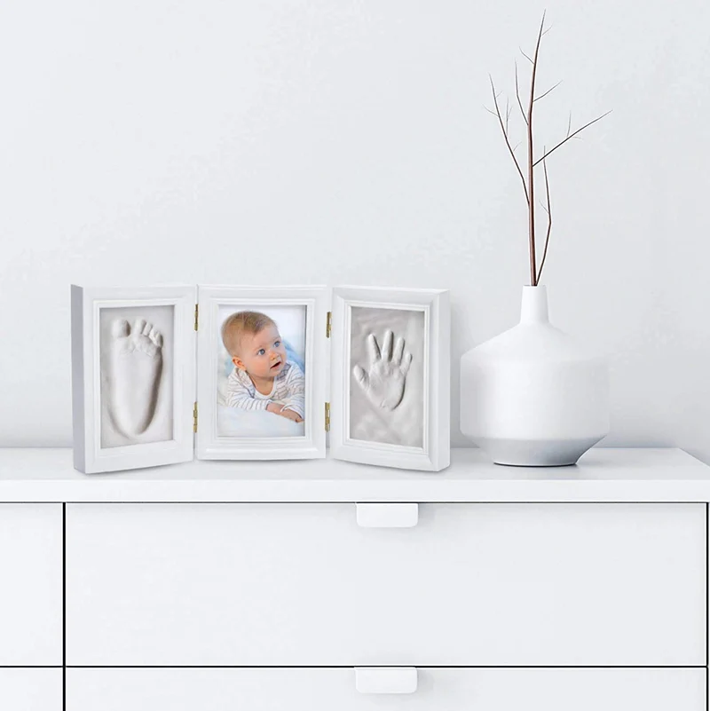 Baby Gipsabdruck Set mit Bilderrahmen - Erinnerungsstück für Babys