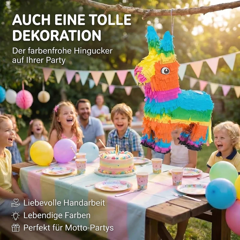 Esel Pinata zum Befüllen – Party-Spaß & Geburtstags-Deko