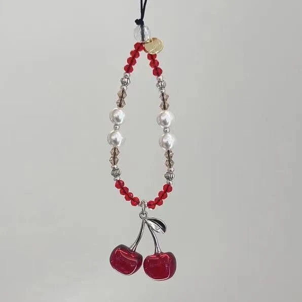 Charmante Kirsche Anhänger Handy Charm Halter Karnz
