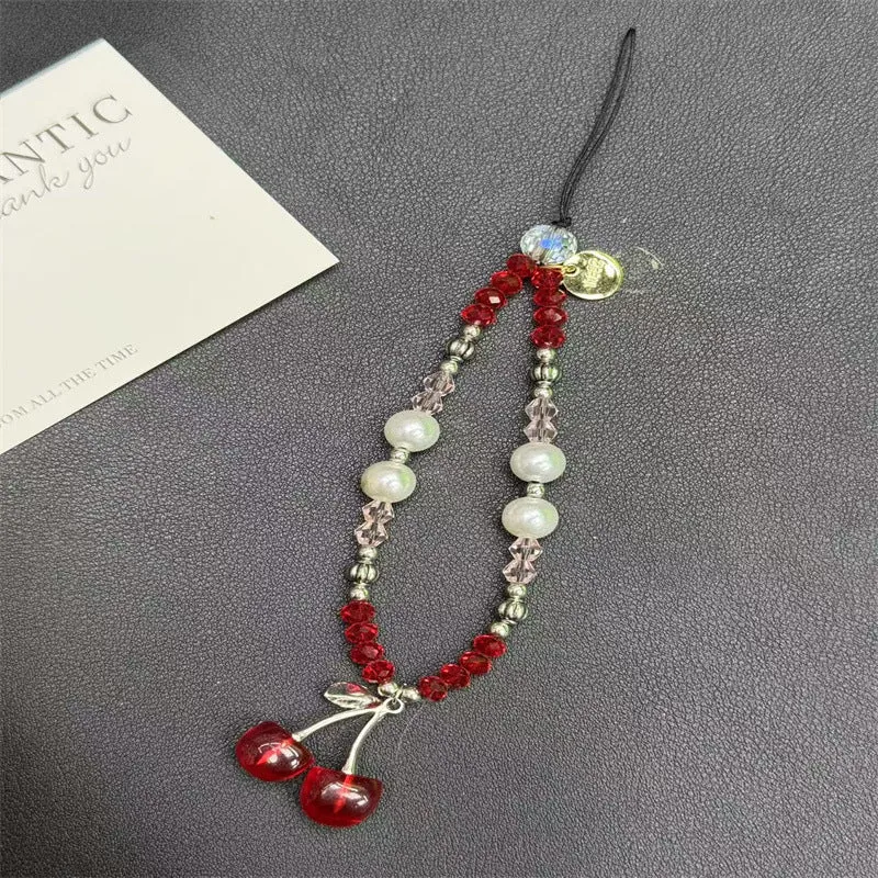 Charmante Kirsche Anhänger Handy Charm Halter Karnz