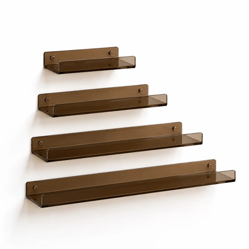 Selbstklebendes Acryl Wandregal ohne Bohren U oder L Form Wandablage in mehreren Farben und Größen